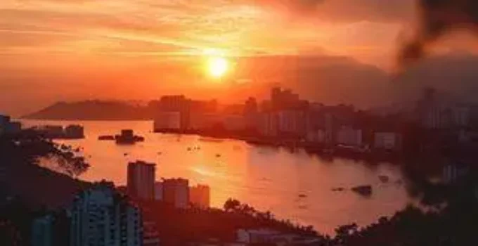 pôr do sol em São Paulo