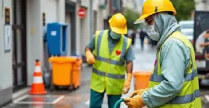 900 garis atuam diariamente para manter o centro mais limpo