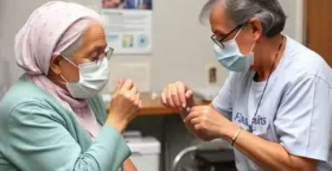teste de vacina da gripe para idosos