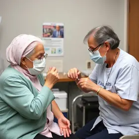 teste de vacina da gripe para idosos