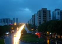 chuva e vento forte