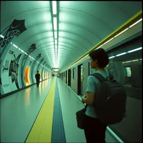 exposição no metrô