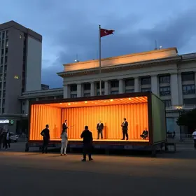 retomada do terreno do Teatro de Contêiner