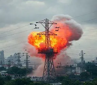 explosão em subestação de energia