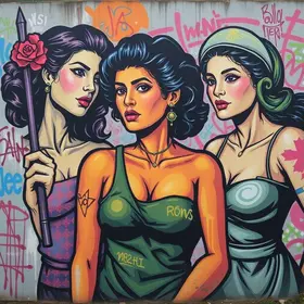 Mulheres no grafite e muralismo