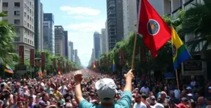 multidão na rua augusta
