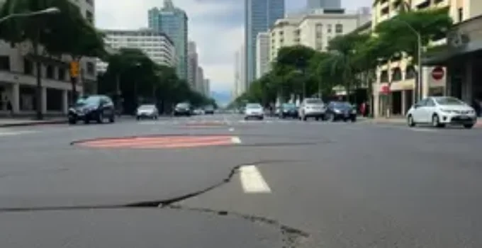 afundamento do asfalto